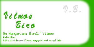 vilmos biro business card